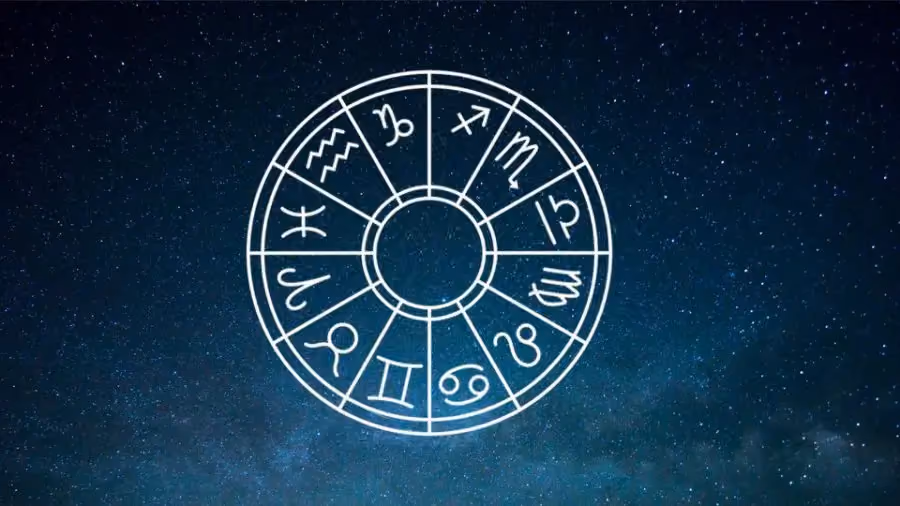 zodiac wheel featuring all 12 of the signs
