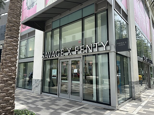 Image of the front of a Savage X Fenty store.