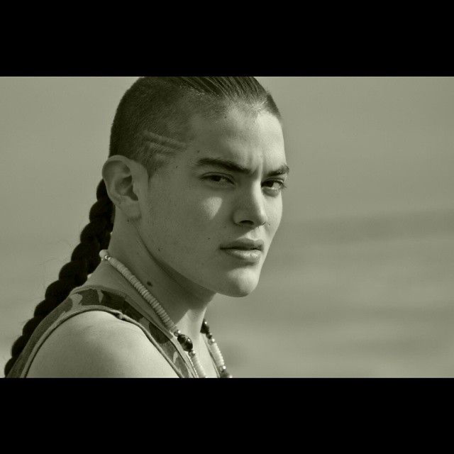 indigenous hair cut on man