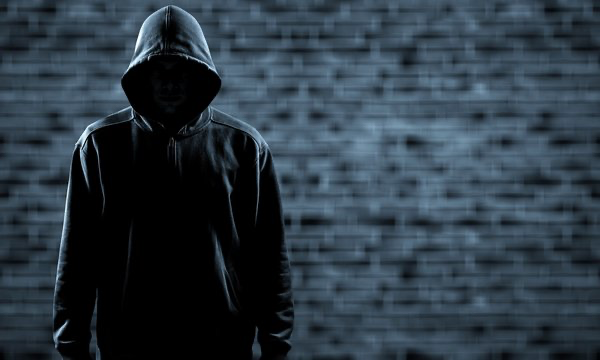 hooded man