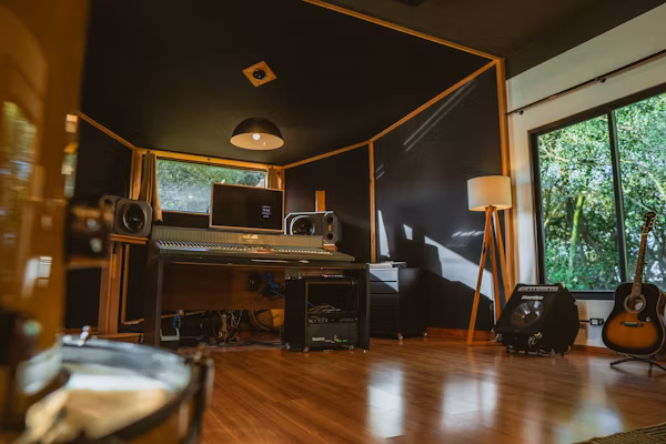 An example of an at-home recording studio