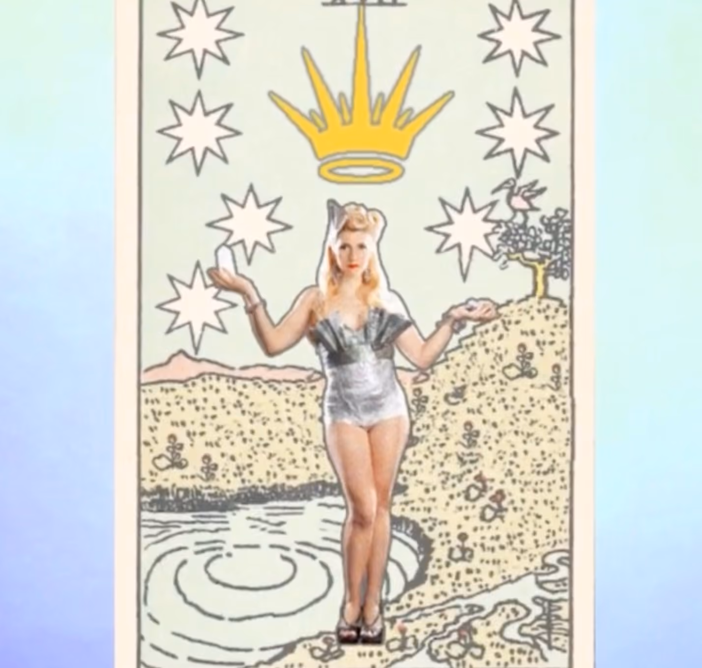 Artwork featuring Kellee Maize on a tarot card promoting her album Crown