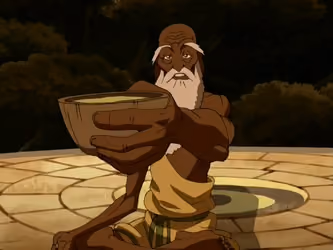 Guru Pathik offers Aang onion-banana juice when he arrives at the Eastern Air Temple before attempting to meditate