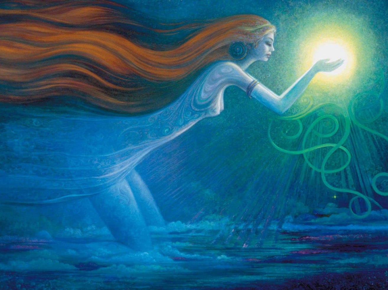 artwork depicted a woman with feminine energy