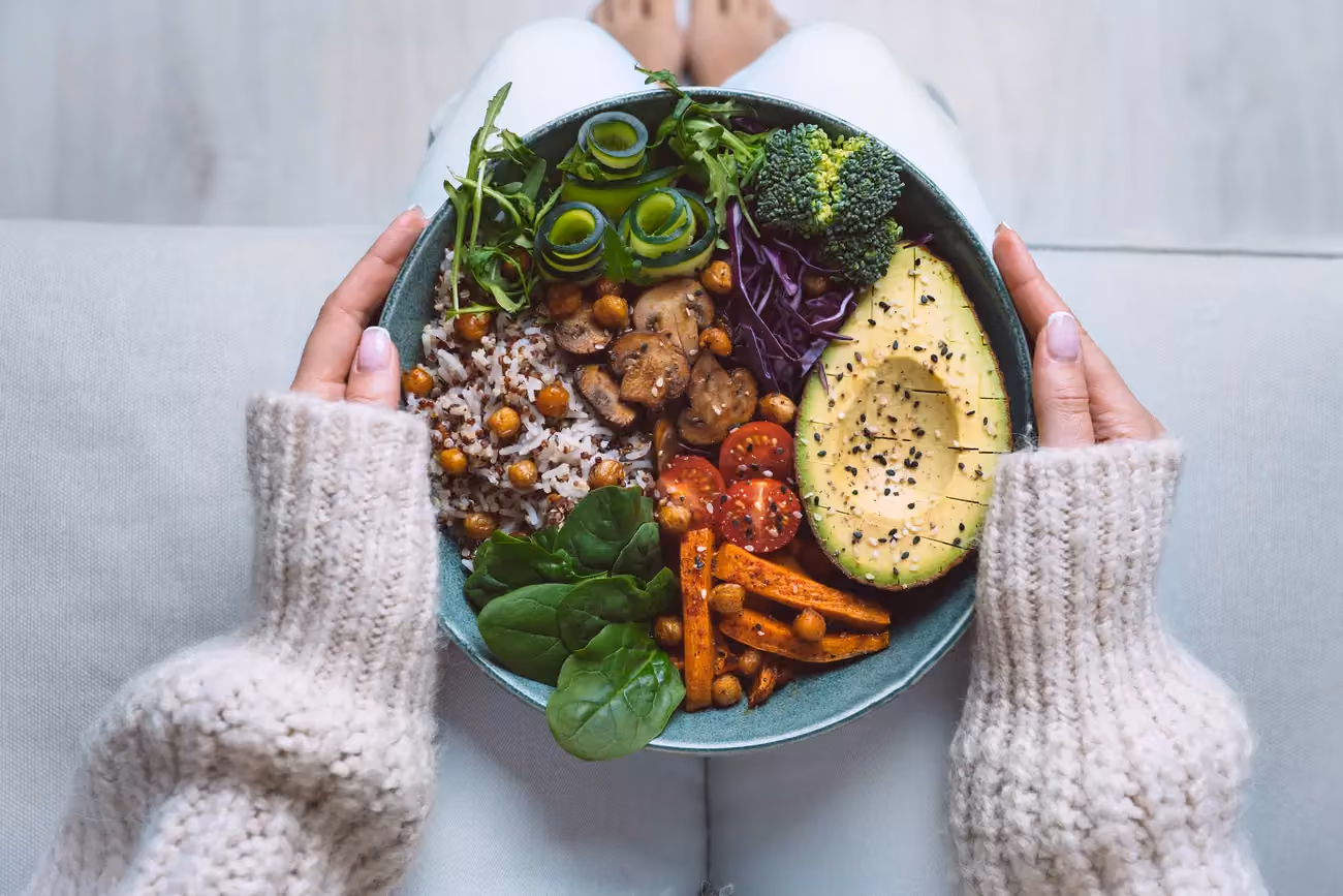 large bowl of healthyfood to choose from
