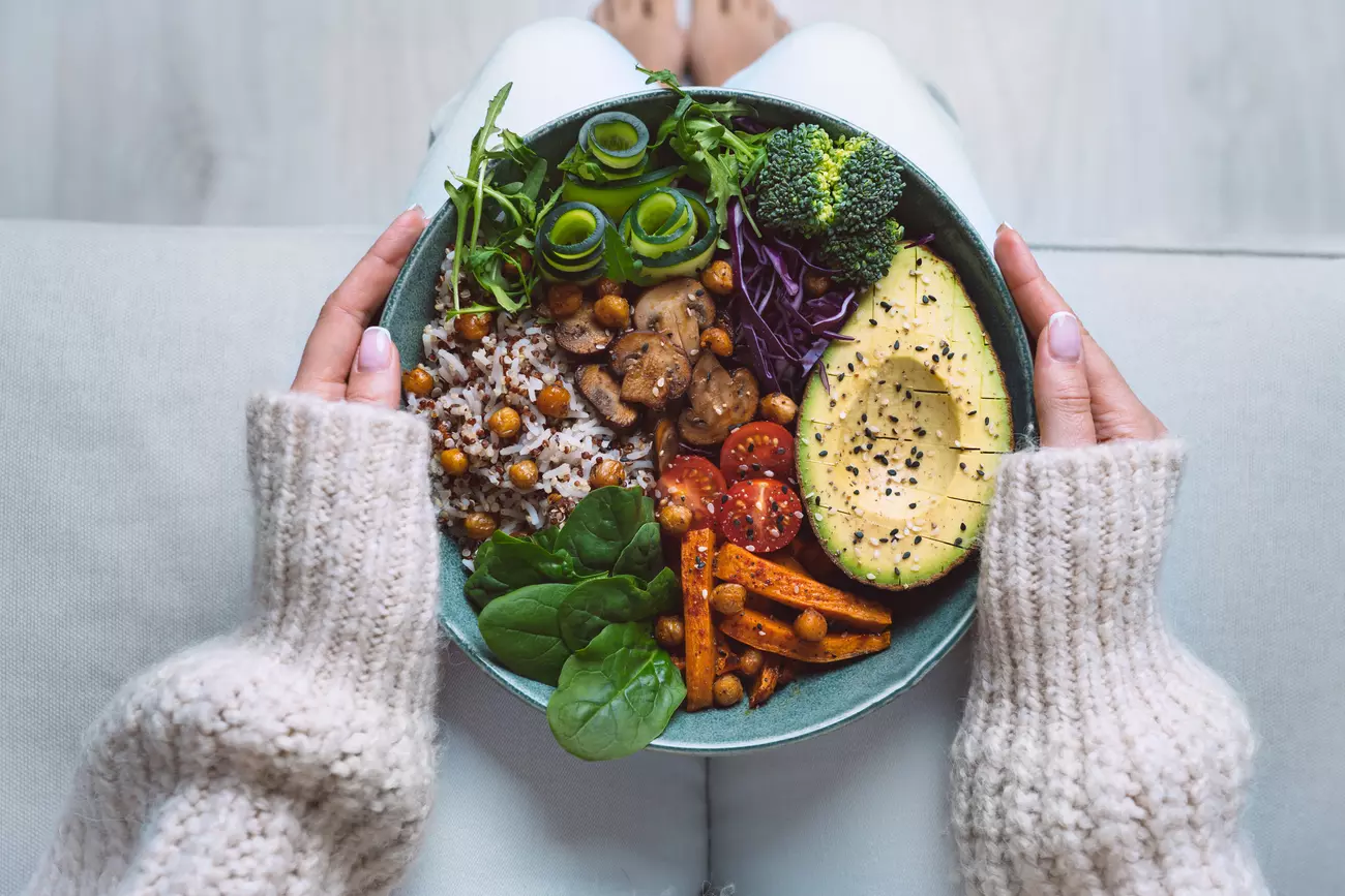 large bowl of healthyfood to choose from