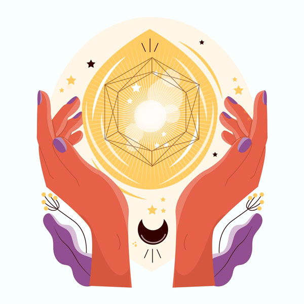 artwork of hands in a reiki position
