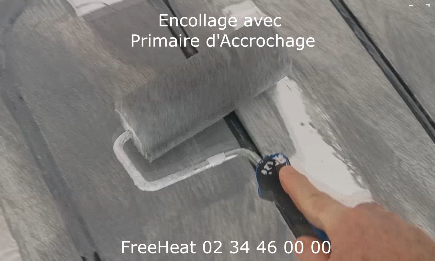 peindre avec du primaire d'adhérence, attendre 1 à 2 heures que ce soit sec