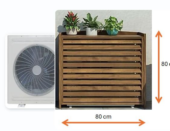 La PAC 4kW monobloc R32 Inverter Thermalliance est assez compacte pour se glisser dans un cache PAC