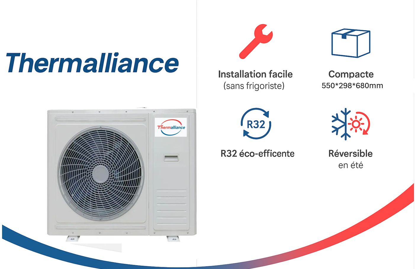 La PAC air-eau R32 réversible Inverter réversible