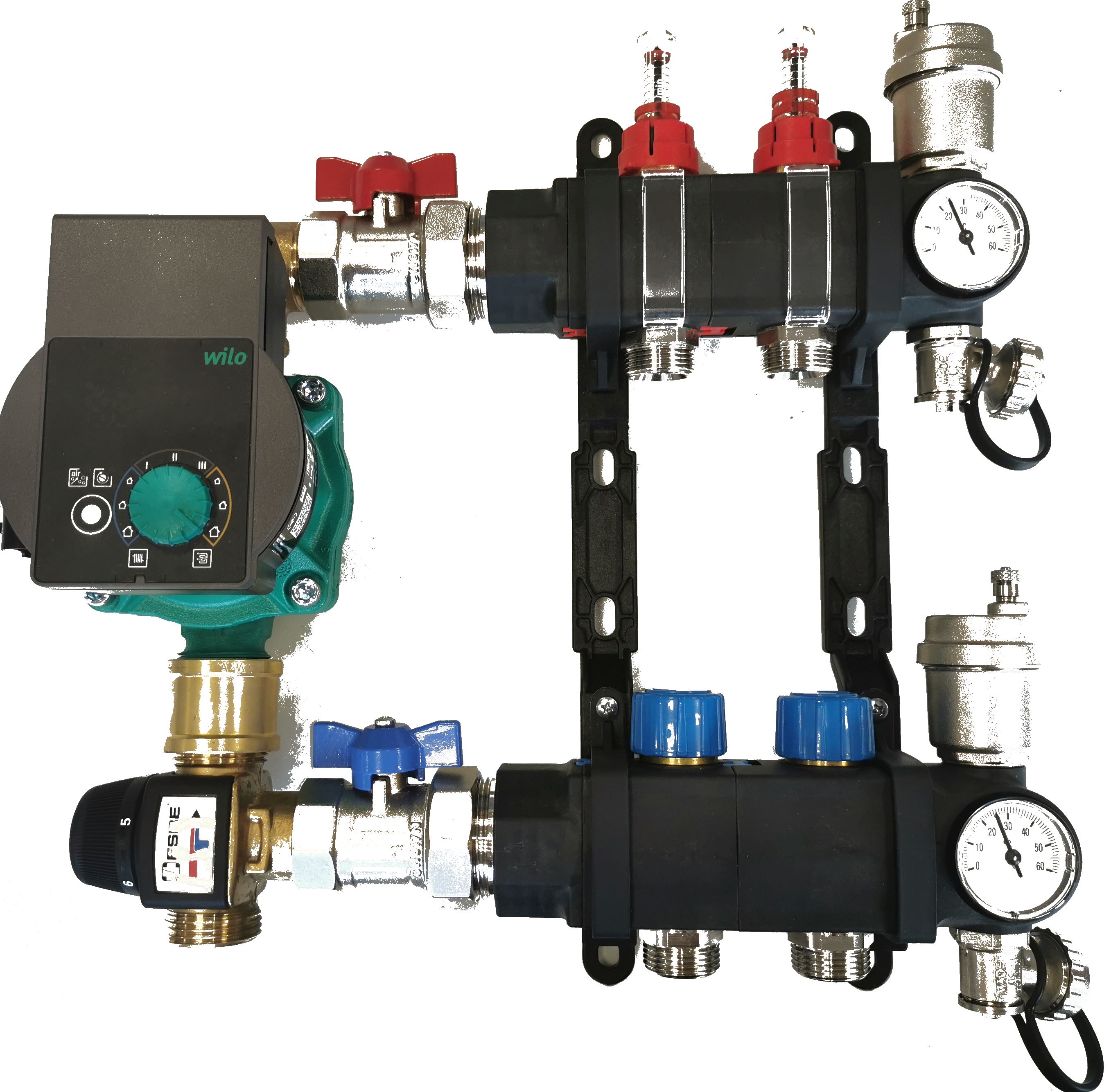 Station de mélange pour remplacer un radiateur par un plancher chauffant