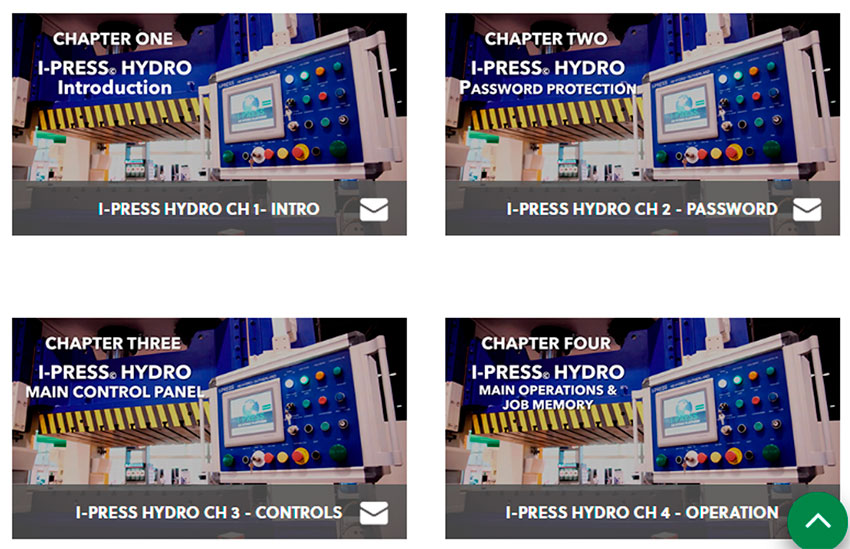 I-PRESS® video tutorials servo hydraulic presses