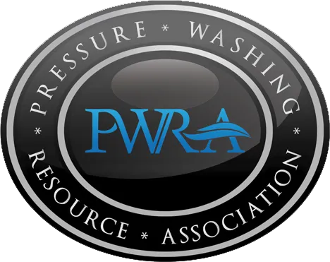Pressure Washing Resource Association logo representing pressure washing services, roof cleaning, gutter cleaning, house washing, and customer satisfaction