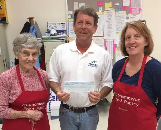 Badgerland Pressure Cleaning sponsors Oconomowoc Food Pantry