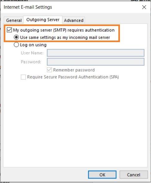 Outlook 2013 more settings