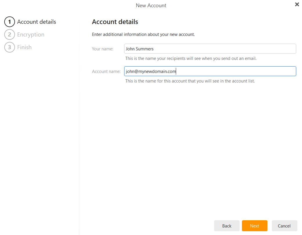eM Client automatic setup step 2