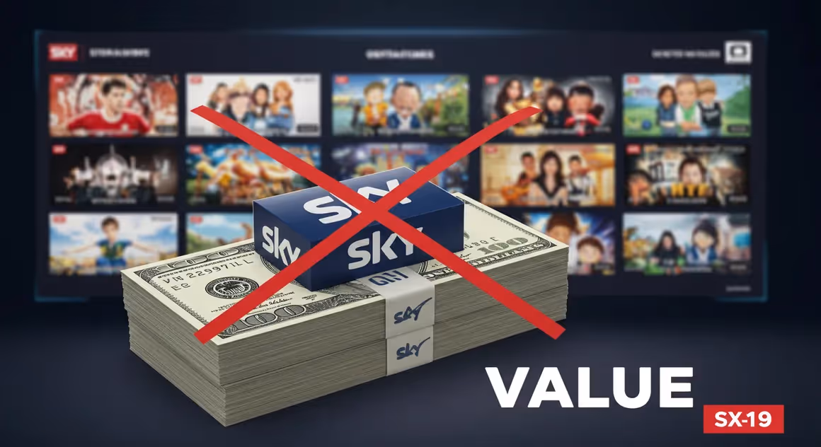 Economia com SKY em destaque sobre notas de dólar
