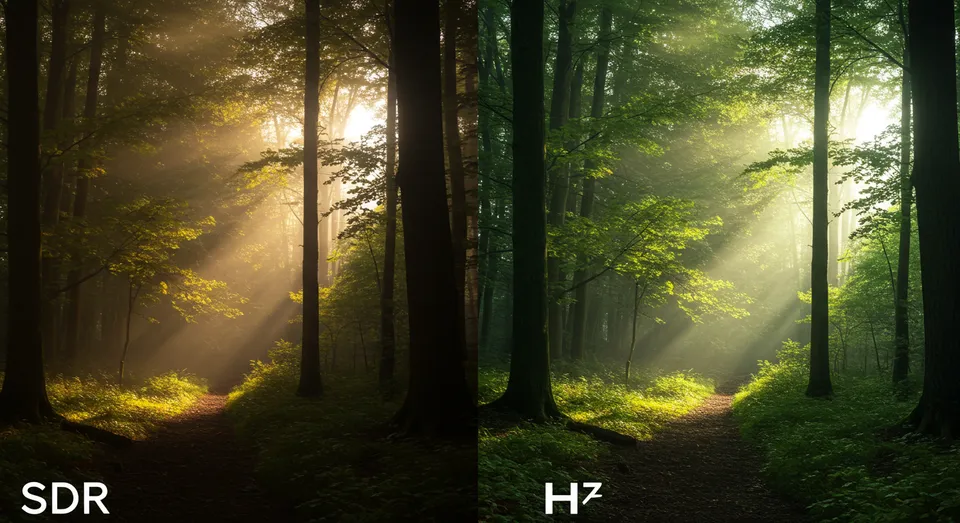 Floresta com luz natural