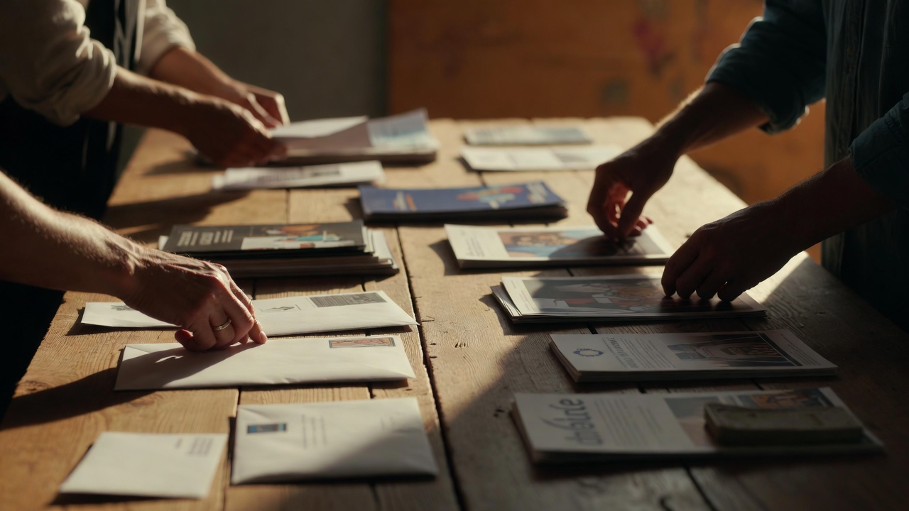 Nonprofit community event with branded materials and signage