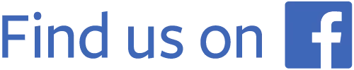Blue facebook logo with link to their facebook page