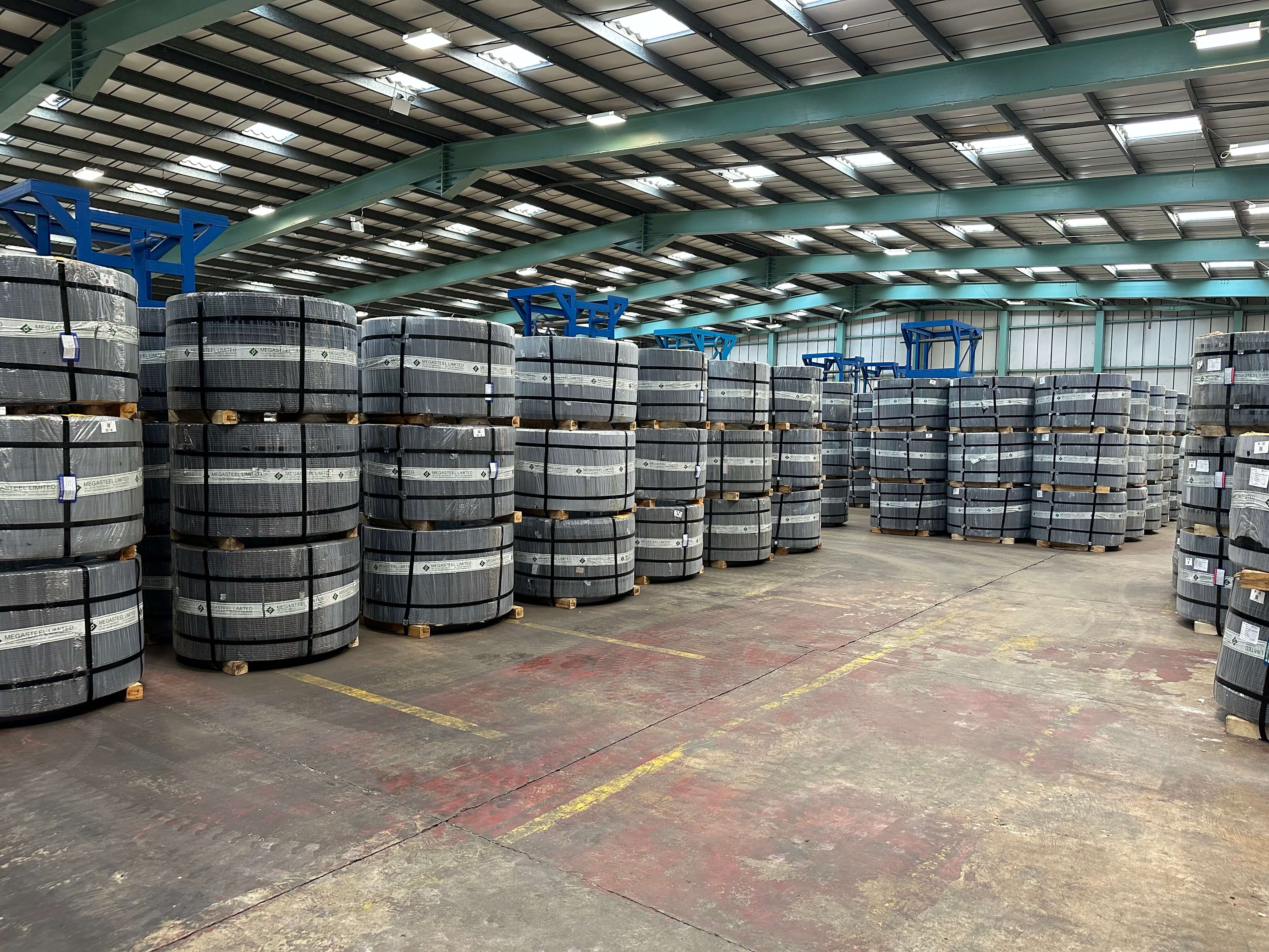 Prestressed strand from Megasteel shown coiled.