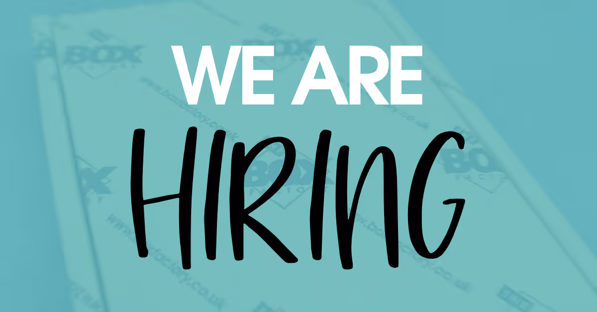 Decorative image saying we are hiring