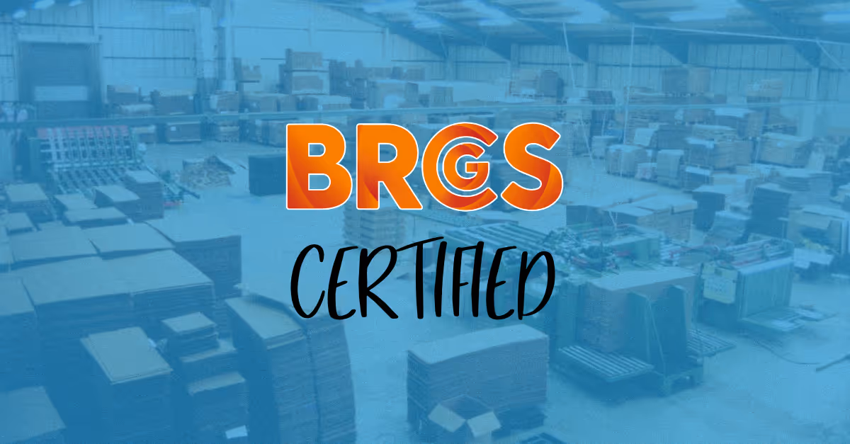 BRCGS logo on blue background 
