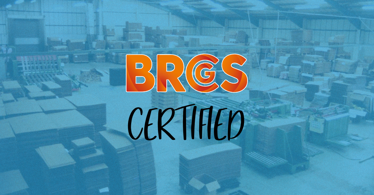 BRCGS logo on blue background 