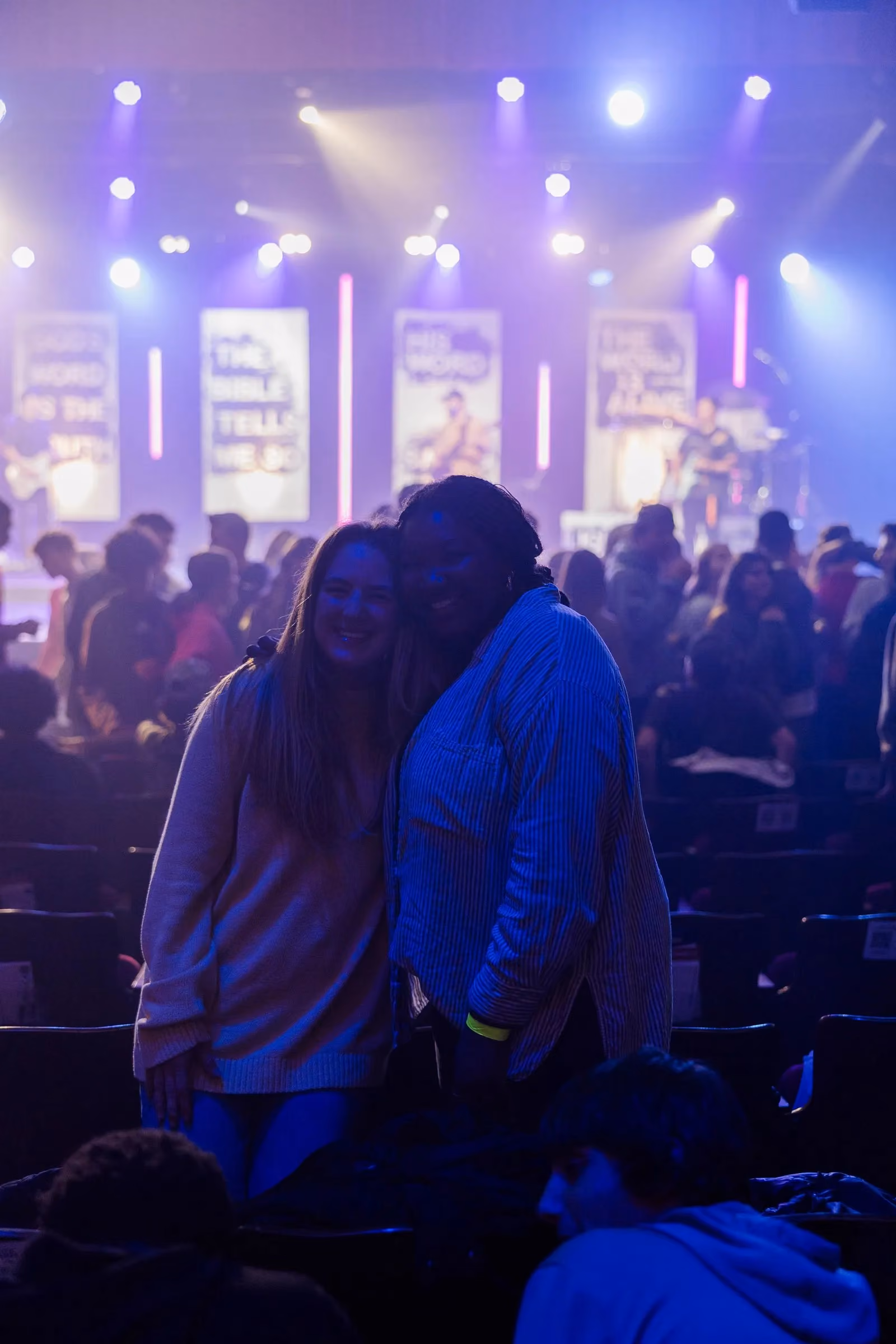 Students smiling together during CrossWalk Youth Conference 2025.