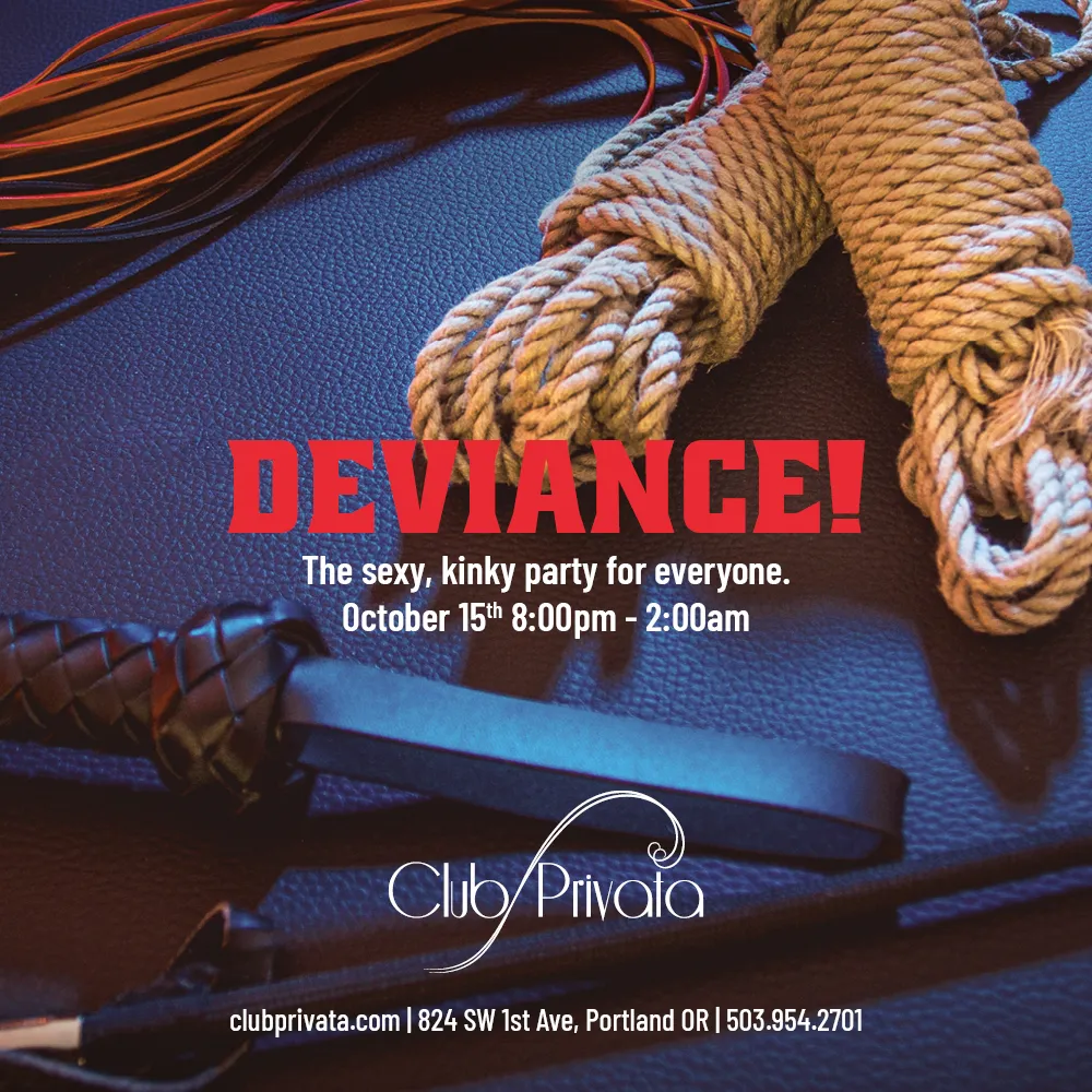 Deviance! event flyer
