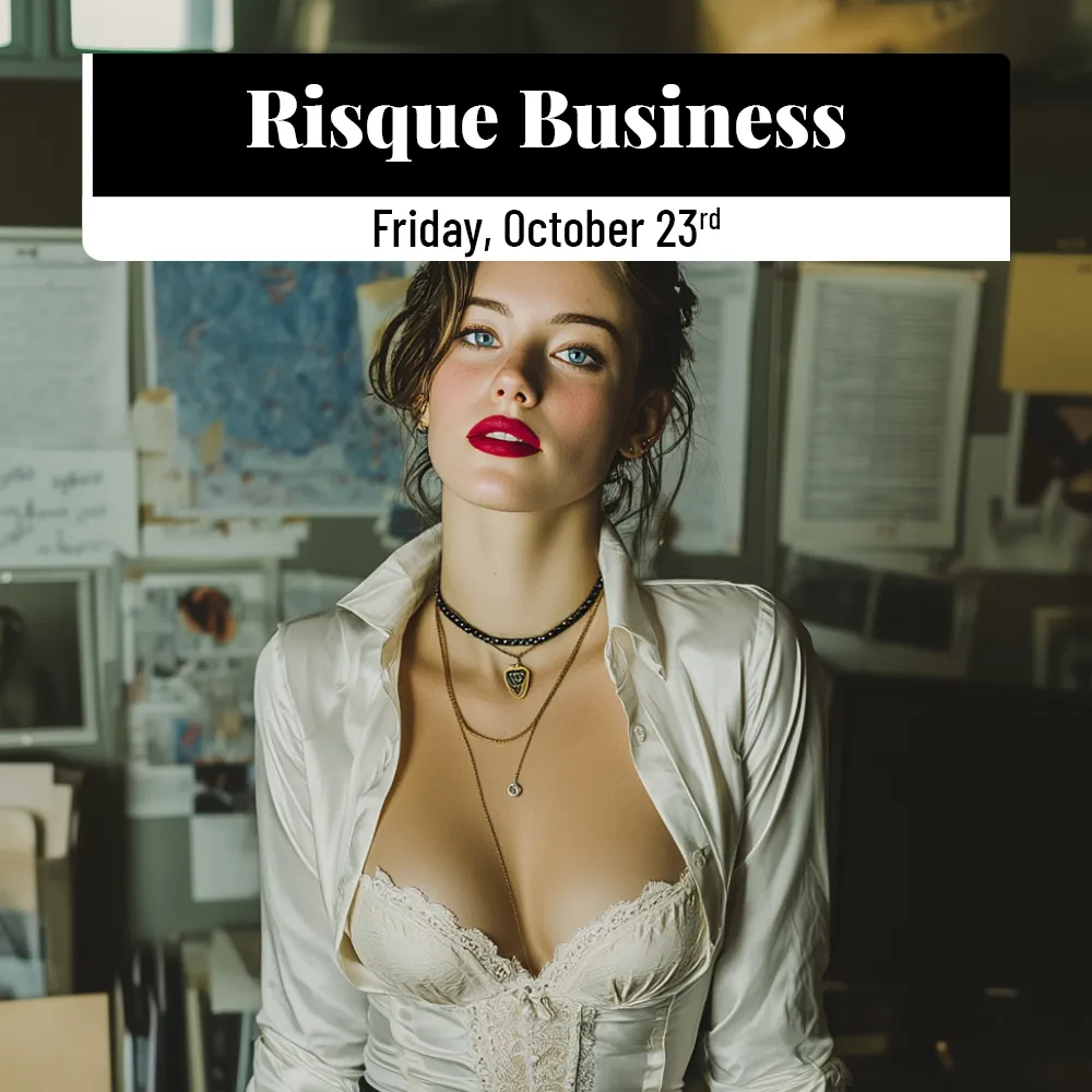 Risque Business event flyer