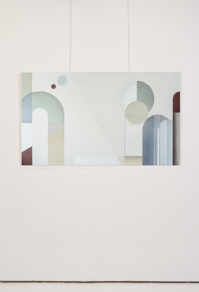 Obra Centro colgada en galería