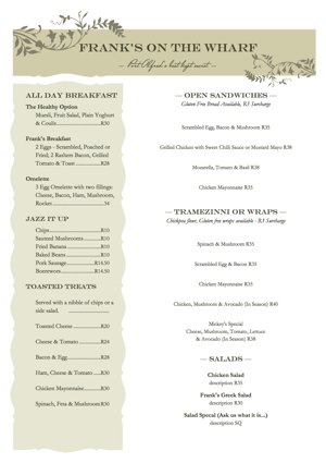 Menu page 1