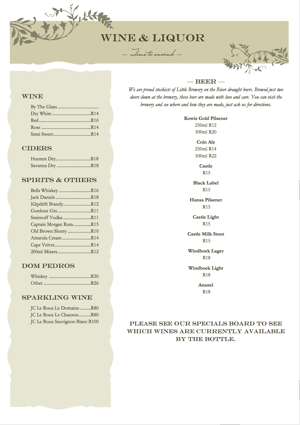 Menu page 1