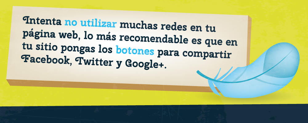 Utiliza pocas redes para evitar saturar