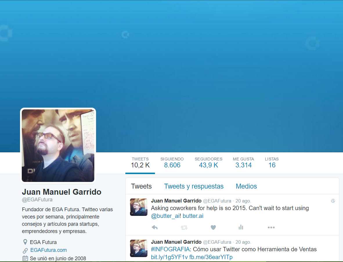 Perfil de Twitter