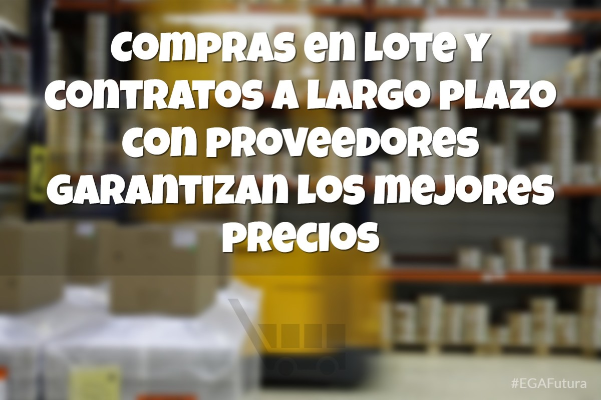 Compras en lote y contratos a largo plazo con proveedores garantizan los mejores precios