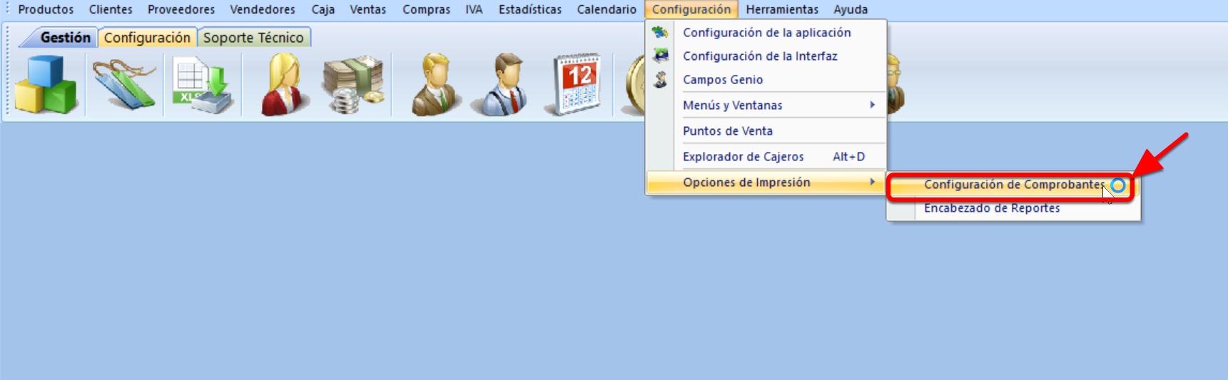 Configuración de comprobantes