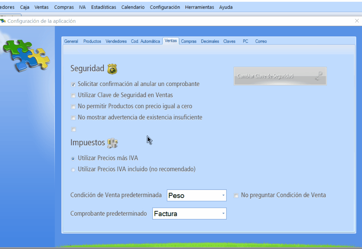 Clave de anulación de ventas