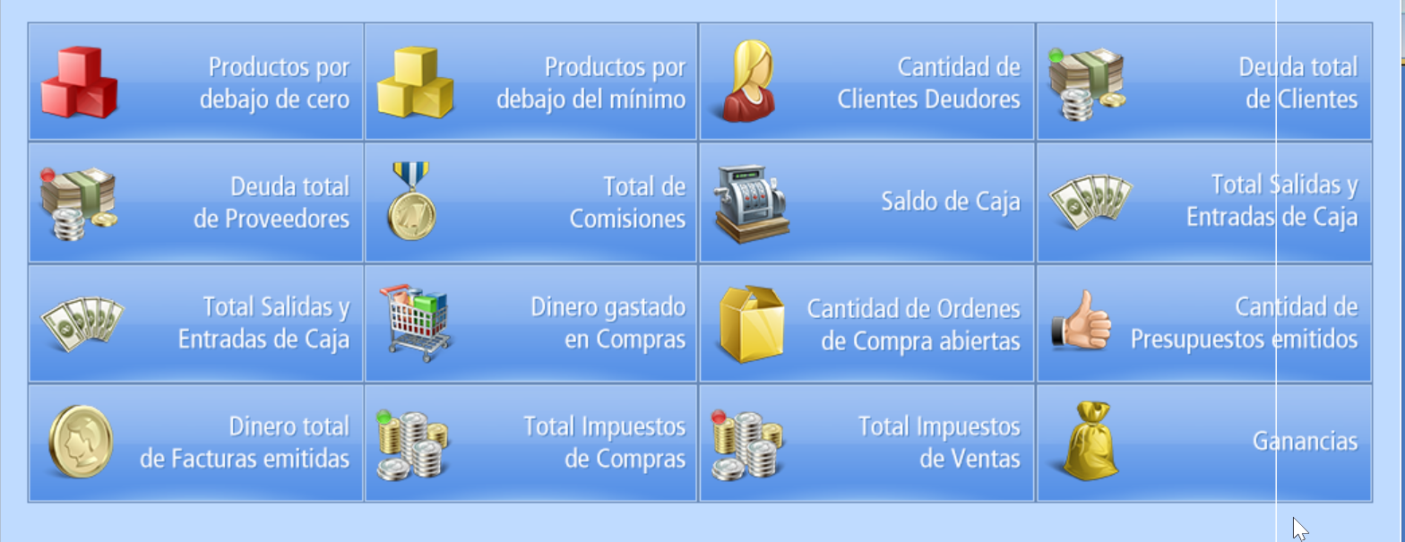 Estos son los valores que puedes tener actualizados en tu tablero