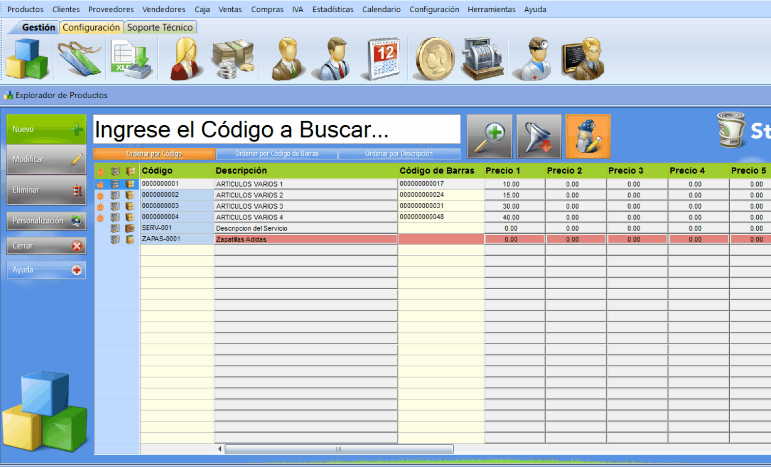 Para crear o modificar una condición de venta, se debe acceder desde el menú de ventas