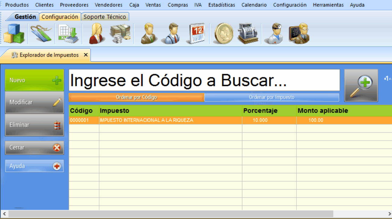 ingreso completo de nuevo impuesto