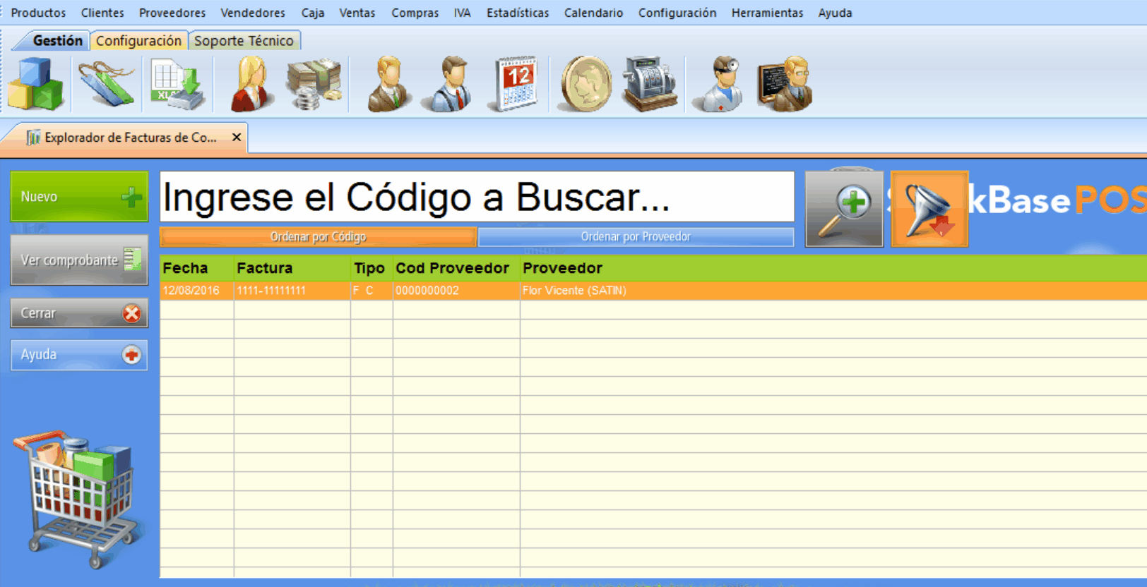 Al ingresar la opción ver comprobante, podrás ver toda la información de la documentación respaldatoria