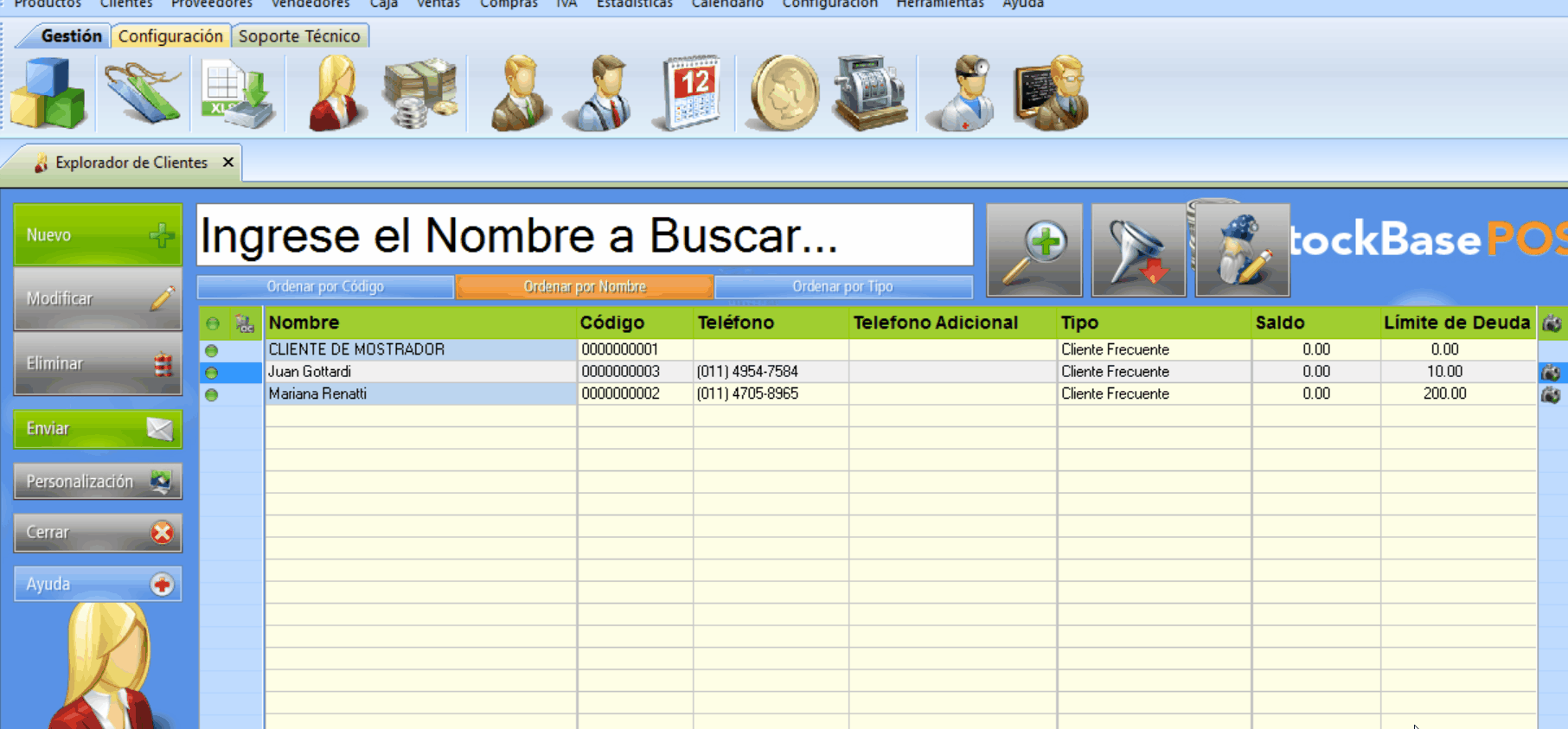 Con la Modificación Rápida Activada puedes editar un dato dando doble clic sobre el campo