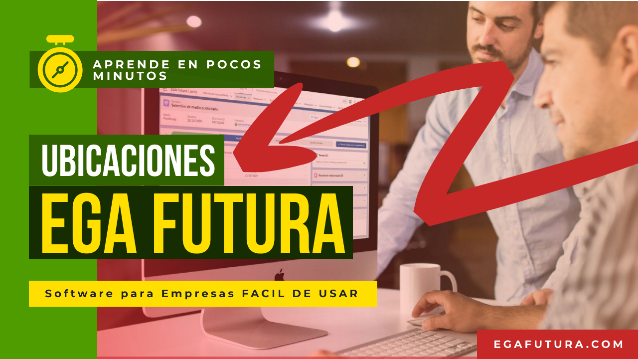 Las Ubicaciones representan los lugares físicos donde opera la empresa dentro de la Plataforma EGA Futura: sucursales, depósitos, plantas, oficinas o puntos de venta. Cada una se clasifica con un Tipo de ubicación entre 21 opciones y guarda su dirección completa. Su valor real está en que muchos otros objetos la referencian, lo que permite filtrar y agrupar informes, Paneles de información y Vistas de lista por lugar.