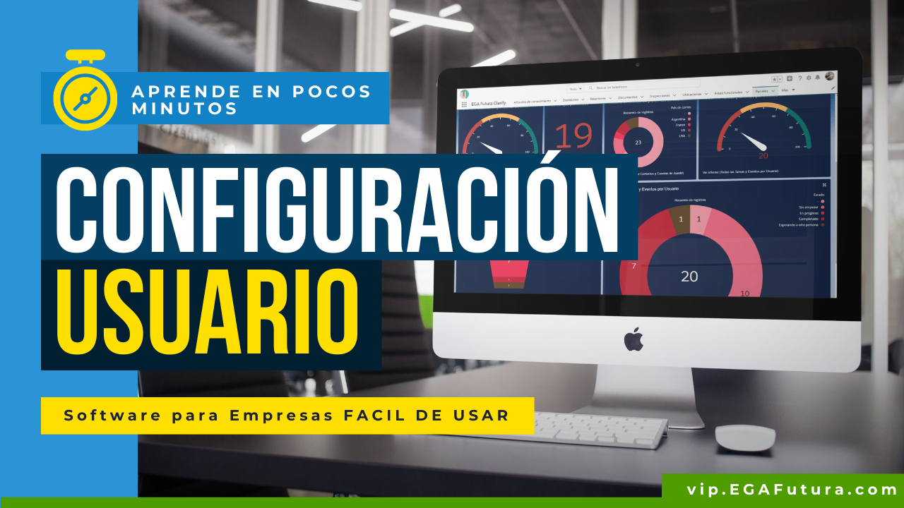 La Configuración de usuario reúne las opciones que cada persona puede ajustar por su cuenta dentro de la Plataforma EGA Futura, sin depender del administrador. Incluye los datos personales, la contraseña, la densidad con la que se muestra la interfaz, las preferencias de correo y el comportamiento de las Notificaciones. Es distinta de la configuración de la empresa, que afecta a todos y solo la toca el administrador.