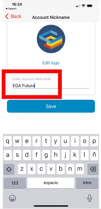 Campo para escribir EGA Futura