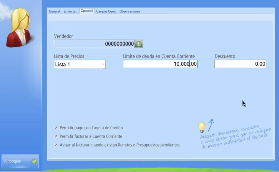 Activación de cuentas corrientes en el registro de un cliente
