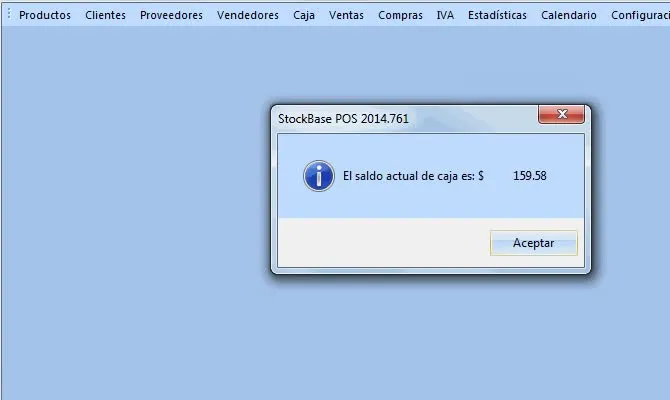 Cashflow: desde el menú Caja elige la opción Ver saldo actual