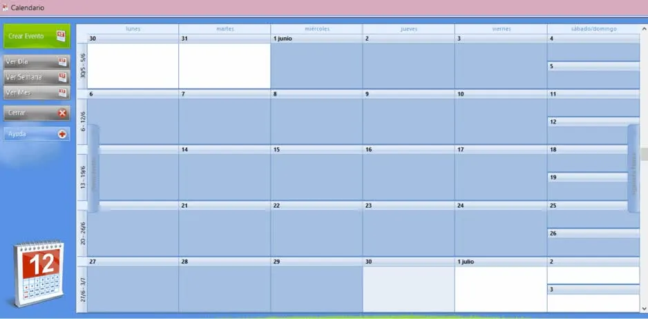 La vista del calendario se puede configurar de diferentes maneras